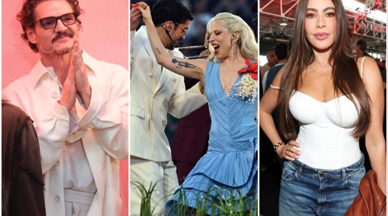 En fotos: de Pedro Pascal y Sofía Vergara a Jon Hamm y Adam Sandler, los famosos que alentaron a Bad Bunny en el Super Bowl